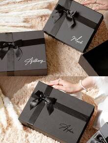 Personalized Name Gift Box, Magnetic Customized Christmas Gift Box With Lid And Ribbon, Bridesmaid Gift Box, Women's Birthday Gift Box, Magnetic Bride Party Gift Box, Bridesmaid Invitation Box, Aesthetic Gift Box, Thoughtful Gift, Gift For Her, Proposal Box - New Gift Box - View 7