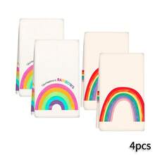 2/4/6 pezzi Strofinacci da cucina con stampa a motivo arcobaleno, super assorbenti in microfibra moderna, adatti per cottura e panificazione, panni da cucina, molto morbidi e assorbenti, decorazione per la cucina, regali per vicini, madri, compleanni, inaugurazione di casa per amici, articoli essenziali per la cucina, necessità quotidiane - Multicolore - Visualizzare 14