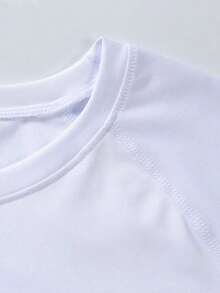 Boyfriend Style Men's Short Sleeve Sports Compression Shirt Running, Basketball,, Cycling, Fitness And Casual Wear Gym Top White Summer M1U5 - 白色 - 查看 6