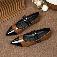 2026 New Arrival Women Simple Style Flat Mary Jane Shoes - Black Beads Followed By Dark Brown Beads - View 11