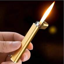 1 Piece Portable Metal Flint Lighter. Slim And Compact, Easy To Carry And Store. - Multicolor - View 2