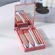 5-Piece Makeup Brush Set With Portable Mirror - Mini Compact Set - Soft Bristles - High Precision - Easy Application - Various Colors - Daily Use - Travel - Lightweight, Practical, Durable - Marrom - View 2