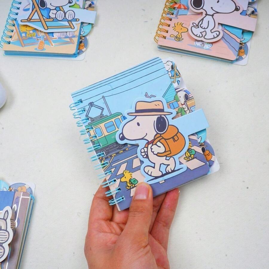 SNOOPY 1pc A7 Classification Coil Cartoon Creative Cute Student Notebook Random Style - Multicolor - View 1