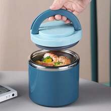 Insulated Food Jar, 630ml Soup Container Lunch Box, Stainless Steel Bento Box With Handle, Breakfast Cup Soup Storage Container Sealed For Work Travel - Blue - View 9