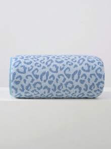 1pc/2pcs/3pcs Luxury Leopard Print Towel Set - Jacquard Coral Velvet, Ultra-Soft Plush Towels, Ideal For Bold Home Decor And Spa Setting - Blue - View 10