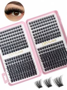 DIY Eyelash Extension Tutorial, 384pcs Individual Lash Clusters, D-Curl Curly Lash Clusters, At-Home Eyelash Extension, Lash Clusters, Lash Clusters, Individual Lashes, Eyelashes, False Eyelashes - D - View 3