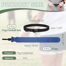Adjustable Belts With Belt And Flags Easy Tear Away - Navy Blue + 2 - View 2