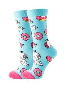 Bộ 1 đôi tất đôi hình vịt vàng nhỏ phiên bản AB cá nhân hóa, hình ảnh người nổi tiếng trên mạng vui nhộn, gà con dễ thương đang nở, nấm đeo kính râm, nhãn cầu bí ẩn, hình ghép nhiều màu sắc, tất thời trang dài đến bắp chân dành cho nữ, phù hợp cho mọi mùa, tất đa năng dành cho học sinh. - Nhiều màu - Xem 9