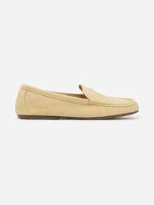 Soft Suede Loafers Women's Casual Spring/Fall Shoes - Yellow - View 3