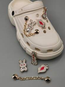 Selection Kit: Pins, Buttons, Charm, Red Kiss, Pendant For Babouche, Luxury Rhinestones, Gold - PINSKIT#45 - Xem 2
