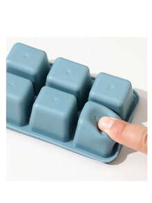 6-Grid Tray, Homemade Ice Maker Mold With Cover, Creative Mold - Grey - View 4