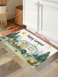 1pc Camper Camping Car Pattern Kitchen Rug, Kitchen Mat, Absorbent & Oil-Resistant Material Comfortable Standing & Walking Kitchen Foot Mat, Kitchen Floor Mat Striped Rug Bathroom Floor Mat, Home Office Area Mat, Laundry Room Sink Mat, Home Decor Kitchen Supplies Kitchen Decoration Kitchen Set Foam Mat - Multicolor - View 12