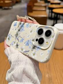 1个时尚创意全屏蓝白花卉彩绘防摔TPU手机壳，兼容苹果XS/XS Max/XR/11/12/13/14/14 Plus/15/15 Plus/16/16 Plus/17/17 Air/7/8 Plus等型号，保护套 - 彩色 - 查看 3