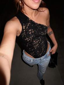 女士极简运动休闲连体裤，黑色 - 黑色 - 查看 6