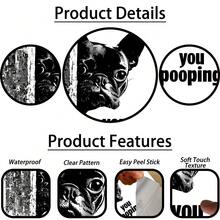 1/2pcs Funny Black Cat Toilet Sticker,It Is Starting To Stink In Here Humorous Decal For Bathroom Restroom Lid Decoration,Waterproof PVC Wall Art Room Decor - Funny Toilet Stickers - View 7