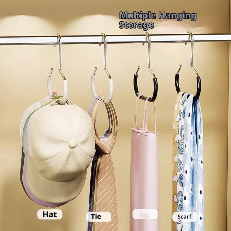 Giá treo mũ tròn, móc treo mũ, khăn quàng cổ, cà vạt chống trượt, dụng cụ sắp xếp đồ dùng gia đình đa chức năng, không gây hư hại.