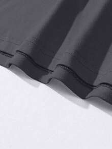 Strevion OBM Men X Harry Potter Áo thun nam cổ tròn tay ngắn in logo Hufflepuff phong cách tối giản Harry Potter, thích hợp cho mùa hè. - Màu xám đen - Xem 4