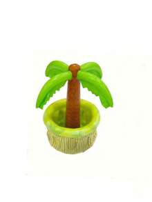 Ember Pendingin Bir Pohon Kelapa Hawaii Tiup - Dekorasi Pesta Kolam Renang Tropis & Ember Minuman dengan Kapasitas Es - Ideal untuk Perayaan Ulang Tahun & Aksesori Pantai - Ember Es Kaktus dengan Pola Bunga Hibiscus dan Permukaan Bertekstur - View 13