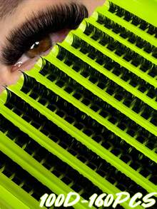 200pcs/160pcs/120pcs/100pcs D-Curl Fluffy DIY False Eyelash Clusters, 200D/160D/100D/80D Cluster Lashes, 0.07mm D-Curl 8-16mm Mixed Natural Eyelash Extension, Super Dense Growth Cluster Lashes, Curled Individual Lashes, Fluffy Soft Independent Lash Clusters, Large Capacity Affordable, 3D Mink False Eyelashes - D - View 12