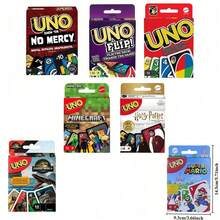 Mattel UNO NO MERCY 特別版卡牌遊戲，派對破冰首選，適合青少年與玩家的競爭趣味遊戲，遊戲玩家禮物，生日、聖誕、萬聖節送禮佳品 - 彩色 - 查看 7