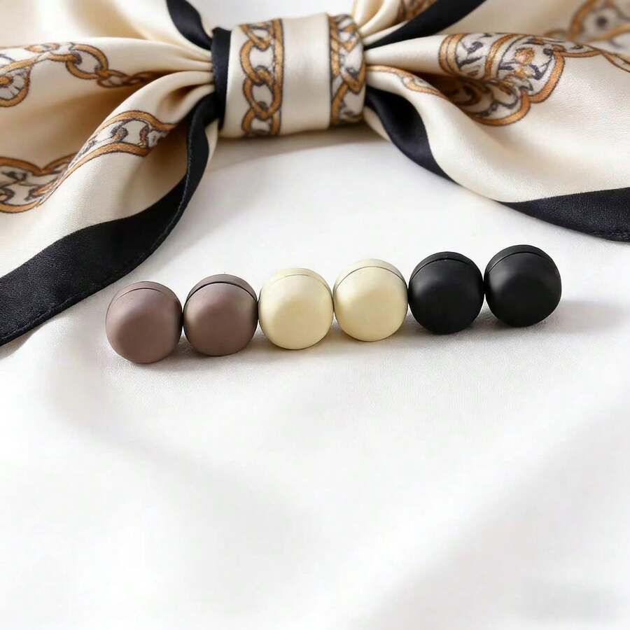 6个头巾别针，穆斯林多用途头巾磁性夹，安全别针，适用于披肩、衬衫、衣服、裤腿、围巾（不含卡纸）