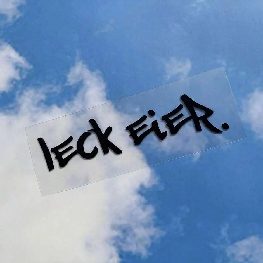 1 miếng dán xe hơi "LECK EIER", dán laptop, dán cửa/kính sau xe tải/SUV, miếng dán chống thấm nước sáng tạo. - A - Xem 1