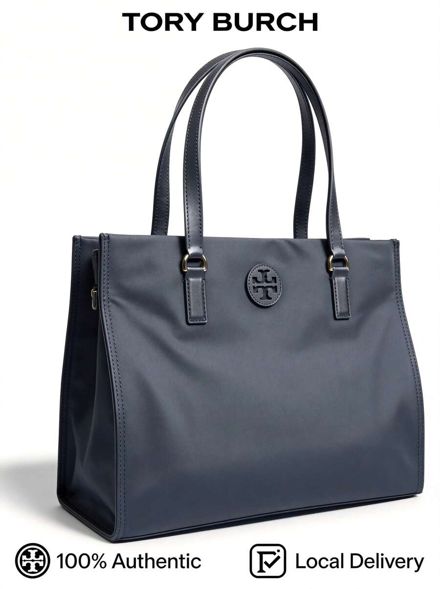 Tory Burch Ella 小号尼龙手提包 - 黑色 - 查看 1