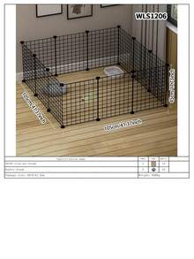 Pet Fence, Dog Isolation Cage, Freely Combinable Indoor Home Use Small/Medium Dog Kennel, Teddy Playpen - Multicolor - View 16