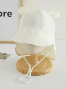 1-3岁婴儿帽 韩版春夏薄款系带护颈护肩帽 婴儿防晒遮阳帽 - 1PC - 查看 10