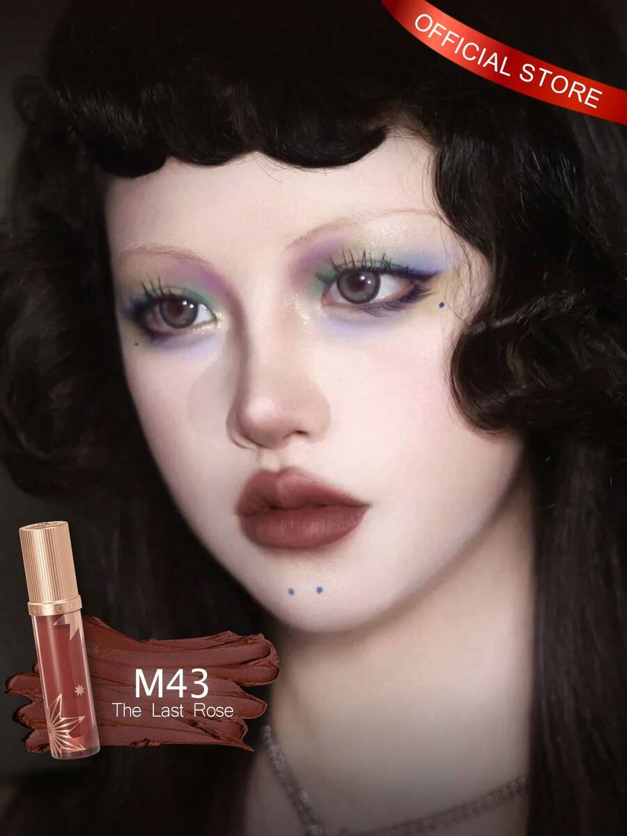 GIRLCULT Son bóng lì Love Whisper M43 The Last Rose | Kết cấu kem mịn, mềm mượt như nhung | Son bóng lì mềm mại, son môi dạng lỏng nhẹ | Màu sắc lâu trôi, quà tặng kèm