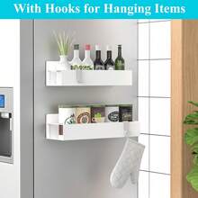1/2 Magnetic Kitchen Storage Rack, No Punching Washing Machine Coffee Machine Storage Rack, Rust Proof Storage Basket, Sturdy And Durable, Preferred For Home Decoration, Suitable For Organizing Kitchens, Bathrooms, Washing Machines, Refrigerators, Reducing Clutter And Maximizing Vertical Space - Multicolor - View 5