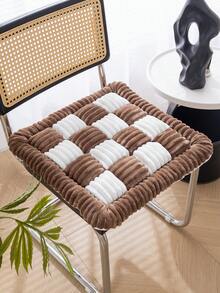 1 chiếc đệm ngồi và đệm lưng bằng vải flannel dày dặn, họa tiết caro, chống trượt, chống bám bẩn và chống ố vàng, đệm ghế đa năng, sử dụng được quanh năm cho nhà, phòng khách, phòng ngủ, phòng học, văn phòng, có thể giặt máy. - nhiều màu - Xem 12