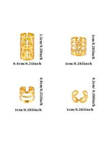 40Pcs Alloy Loc Jewelry For Hair Braid Jewelry Accessories For Women Girls Metal Hair Rings Cuffs Clips For Dreadlock Hair Braids Jewelry Decorations For Party,Summer,Holiday,Travel - Gold - View 7
