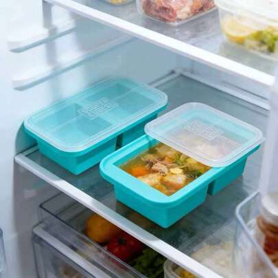 Silicone Soup Container With Lid, Extra Large, Easy Demoulding, Leak-Proof, High Temperature Resistant Soup And Dish Storage Box