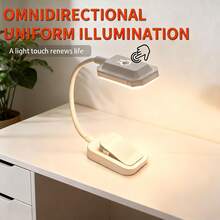 【1/2个装】电池供电夹式阅读灯，电池供电（不含电池），专用护眼阅读灯，鹅颈360°旋转，可调光，适用于卧室、书房、办公室阅读 - 電池垂直閱讀燈 - 查看 1