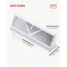 15-Inch Floor Registers, 10-Pack Baseboard Registers, HVAC Heavy-Duty Walkable Iron Floor Vents, Rustproof Anti-Peeling Vents Deflector Adjustable With Metal Damper Home Office, White - 6/White/15 Inch - View 3