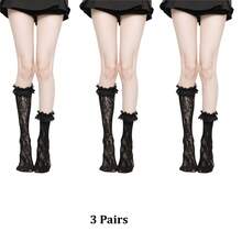 1/3 双春夏薄款过膝袜，芭蕾舞鞋款中筒袜，洛丽塔蝴蝶结袜，网眼镂空长袜，隐形袜，蕾丝边直筒袜 - 彩色 - 查看 20