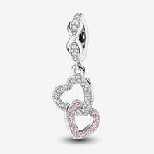 1 Mặt dây chuyền hạt hình trái tim vô cực bằng bạc Sterling thời trang, thích hợp để làm vòng tay, trang sức DIY cho nữ. - Bộ 1 - Xem 15