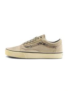 Giày Vans Old Skool da rắn cổ thấp dành cho nam và nữ, giày thể thao phong cách bụi bặm, giày thường ngày, giày đôi VN000CP5EBS - Màu Khaki - Xem 1