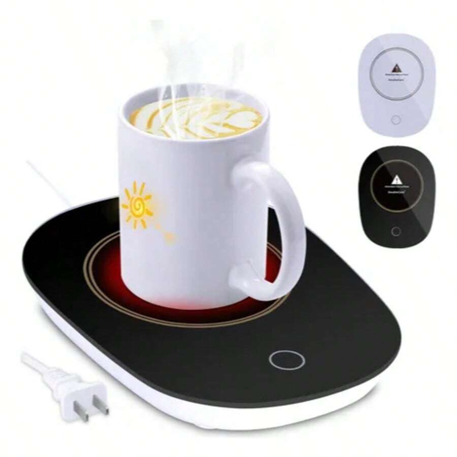 Calentador de Tazas Eléctrico con Sensor Inteligente, Placa Calentadora de Café 16W, Mantiene Calor para Café, Té y Leche, Uso en Oficina y Hogar (Sin Taza)
