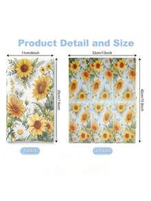20pcs/Set, 40pcs/Set, 60pcs/Set, Floral Series Sunflower Theme Printed Thick Soft Party Napkins, 2-Ply Soft Paper Napkins, Unfolded 33cm*40cm, Suitable For: Wedding, Tea Party, Birthday Party Decoration Napkins, Party Decoration, Party Supplies, Holiday Decoration - Multicolor - View 5