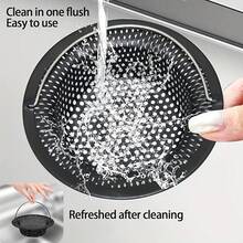 1pc Stainless Steel Black Round Kitchen Sink Strainer - Fine Mesh Drain Basket, Easy To Clean, Dishwasher , Anti-Rust Design, Anti-Clogging, Kitchen Sink Strainer, Anti-Clogging Tool - D - View 13