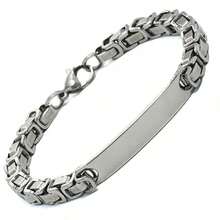 1pc Minimalist Silver Crown Stainless Steel Bracelet - Silver - View 3