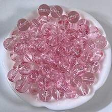 100 hạt cườm thủy tinh trong suốt 6/8/10mm, hạt cườm pha lê, thích hợp để làm đồ trang sức DIY, vòng tay, dây chuyền, móc khóa, dệt may. - Nhiều màu - Xem 3