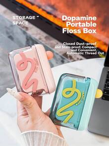 1/2件裝牙線盒 便攜旅行牙線分發器 自動彈出式 超細牙線棒收納盒 適合情侶、朋友與家人使用 旅行露營必備 - 彩色 - 查看 3