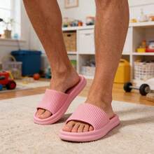 EVA Anti-Odor Indoor Slippers, Non-Slip Bathroom Shower Slippers For Men And Women - 粉色 - 查看 1