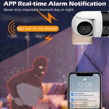 室内无线智能监控摄像头，具备移动侦测、声光报警、双向语音通话、夜视功能，兼容智能家居App，USB供电 - 黑與白 - 查看 8