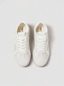 MASKERT 女士休闲鞋、女士运动鞋、训练鞋、女士健身运动鞋、步行鞋、舒适日常鞋 - 米色 - 查看 5