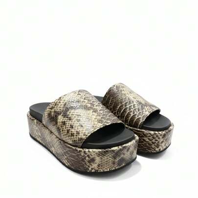 Sandália Birken Papete Animal Print  Trendy Confortável e Moderna Elegante Casual Fashion Cow Print