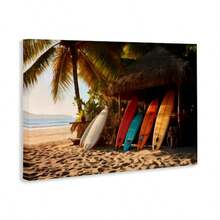 Stupell Industries Surfboards At Beach Hut - lona decorativo para pared diseño de LSR Design Studio 20 x 30 - como en la foto - Ver 3